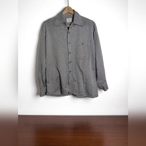 Pal Zileri Striped Shirt Sz M in Gray and White